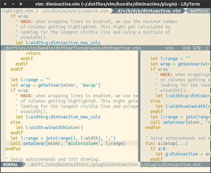 dim inactive screenshot
